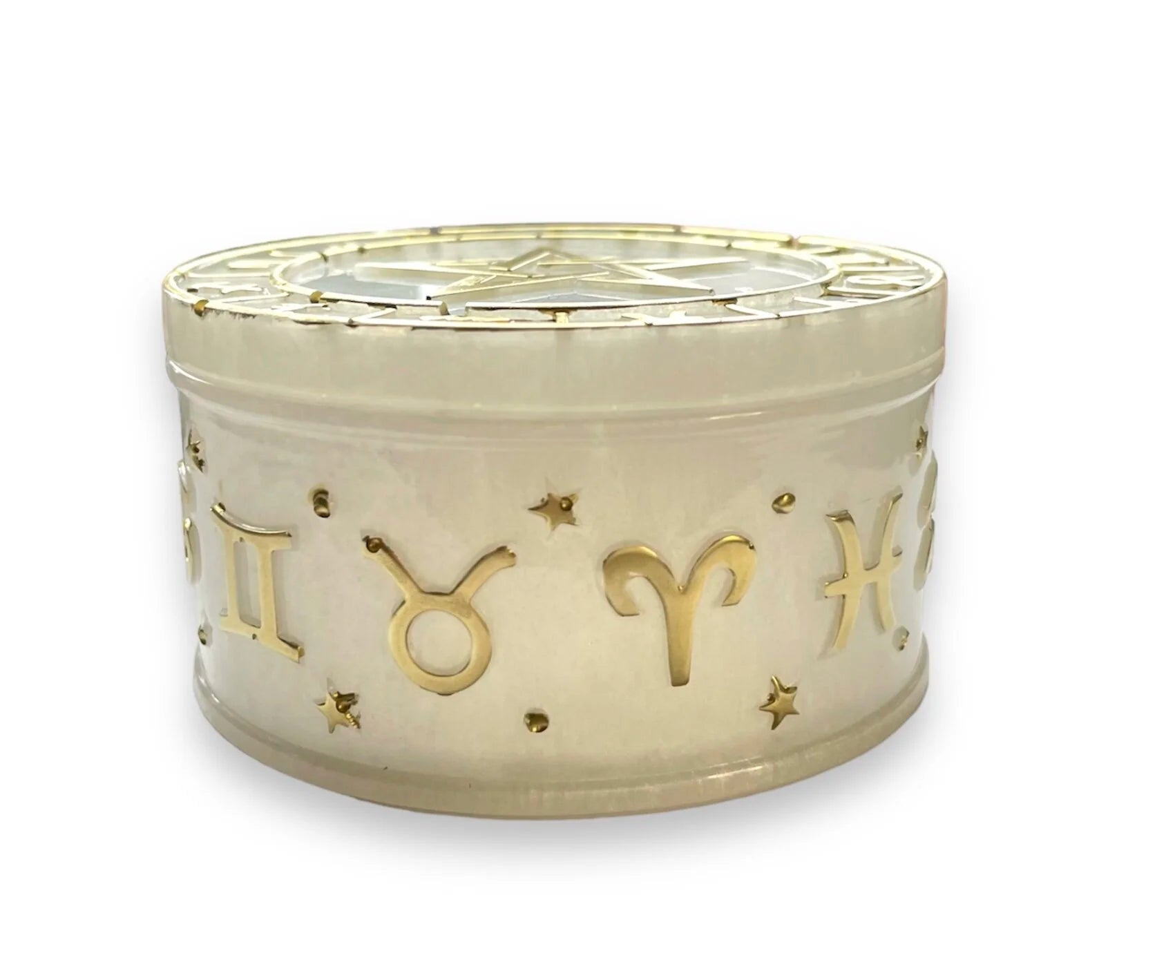 Astrology Jewelry Dish with Pentacle Lid