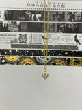 Simple Heart Chart Necklace  with Gem inside