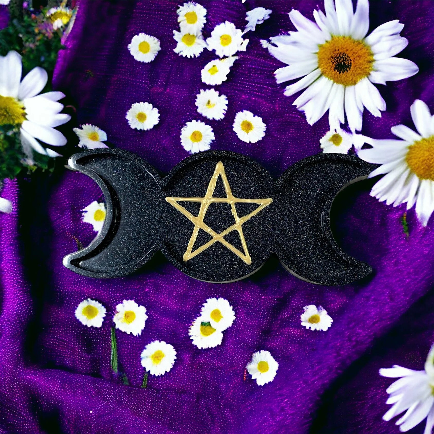 Triple Moon Goddess Symbol Decorative