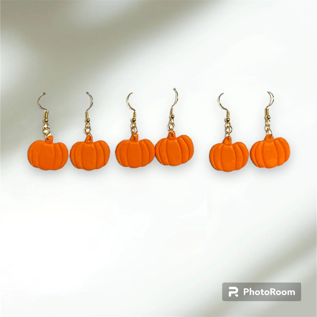 Orange Pumpkin Dangles