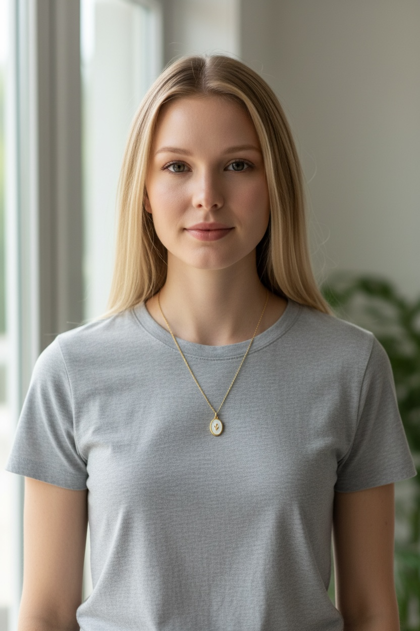 Minimal Rose Charm Necklace