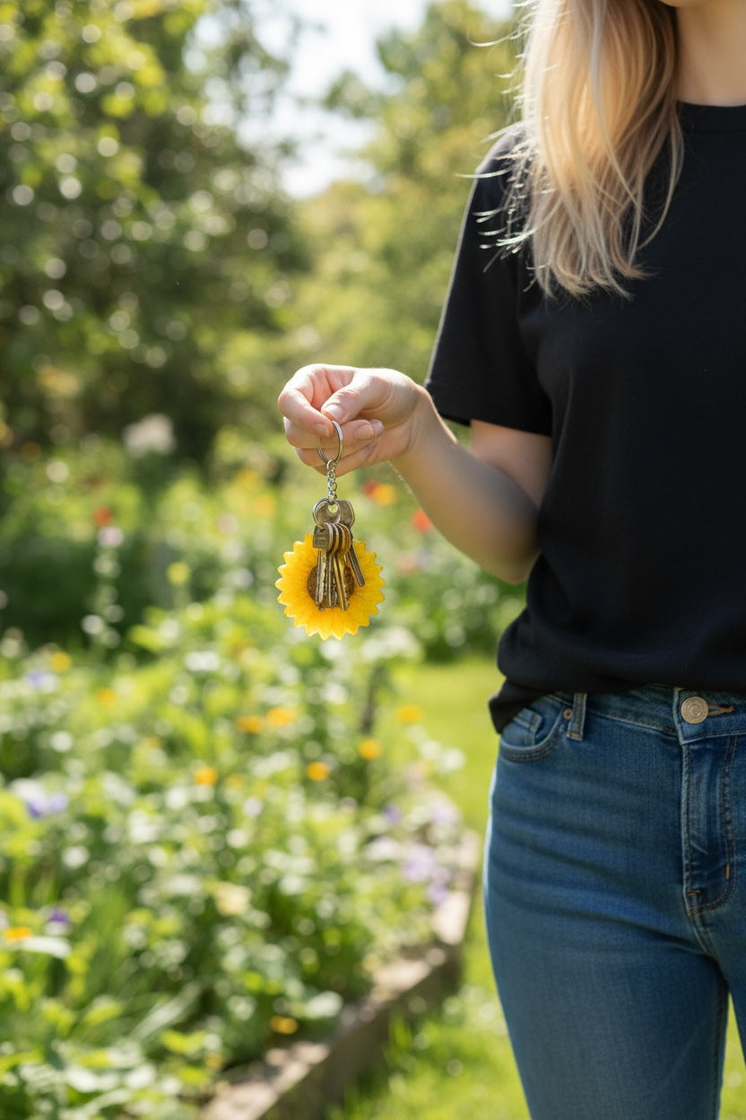Sunflower Keychain