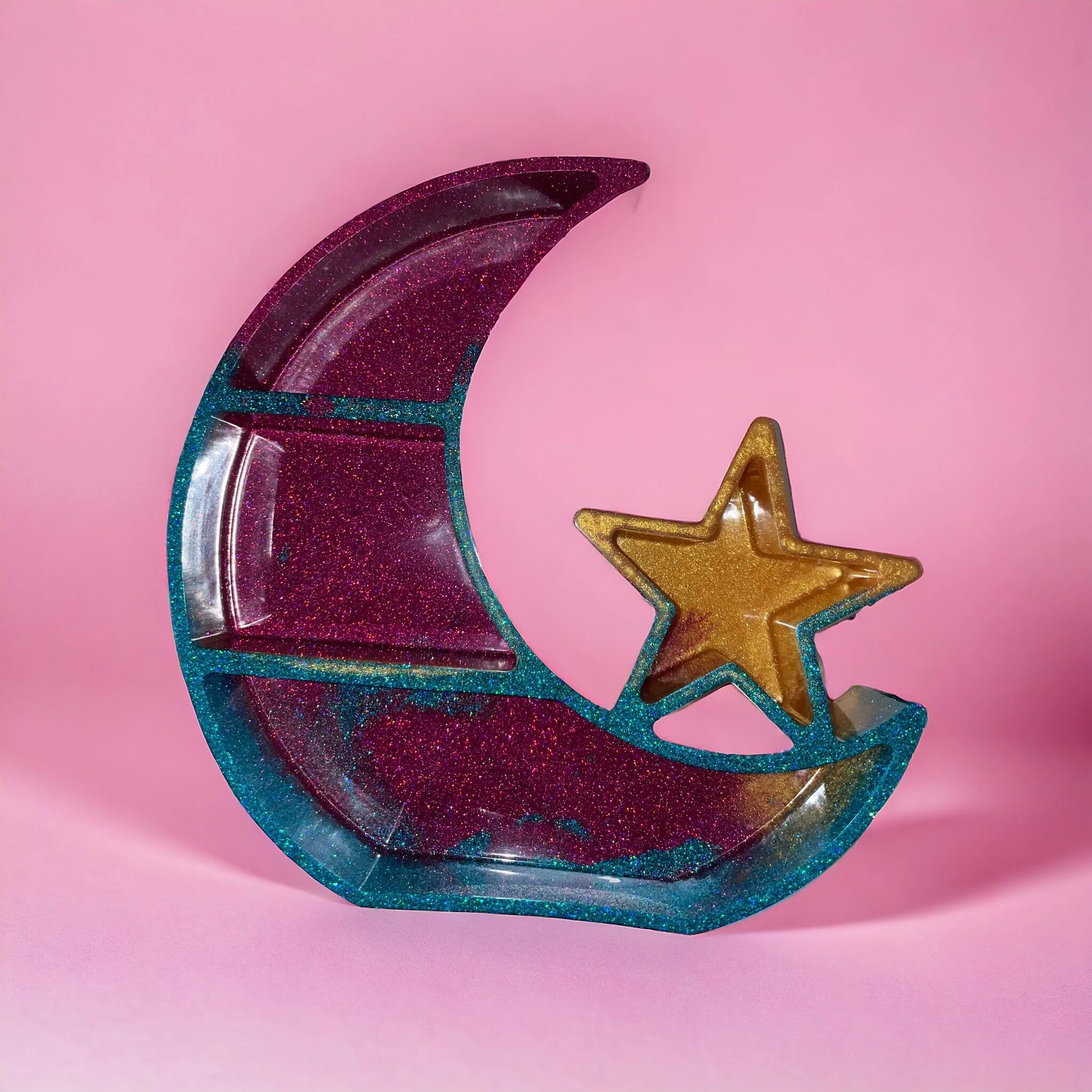 Crescent Moon Shelf- Crystal Display Shelf
