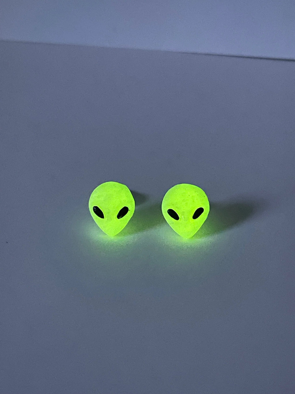 Glow in the dark Alien Stud Earrings