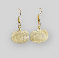 Gold Glitter Pumpkin Dangles