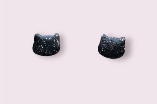 Cat Head Stud Earrings