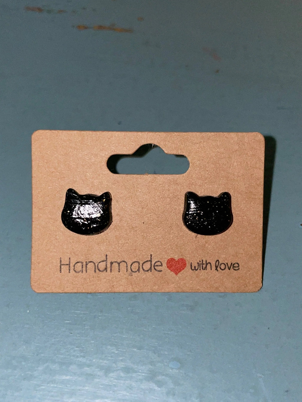 Cat Head Stud Earrings