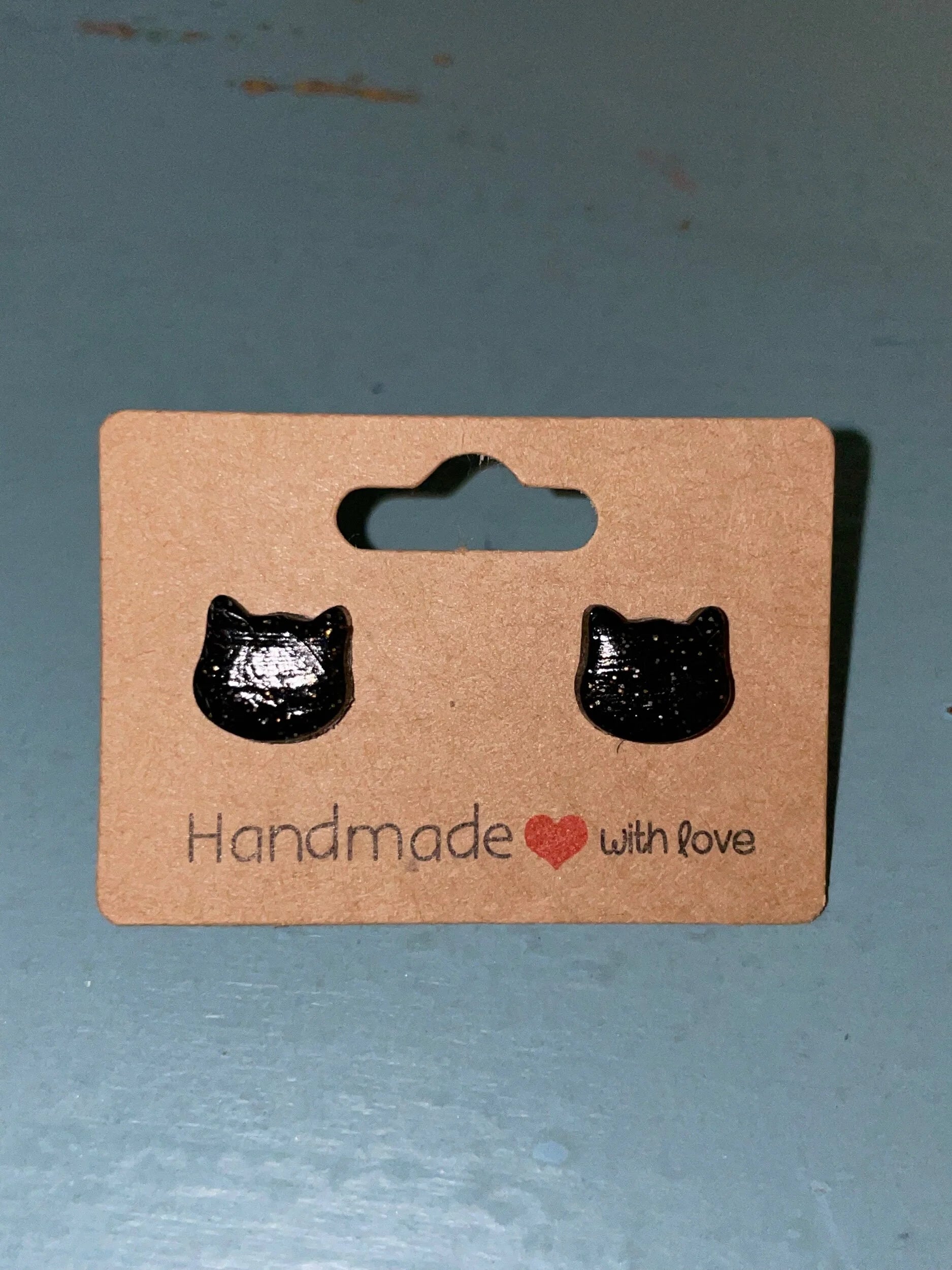 Cat Head Stud Earrings
