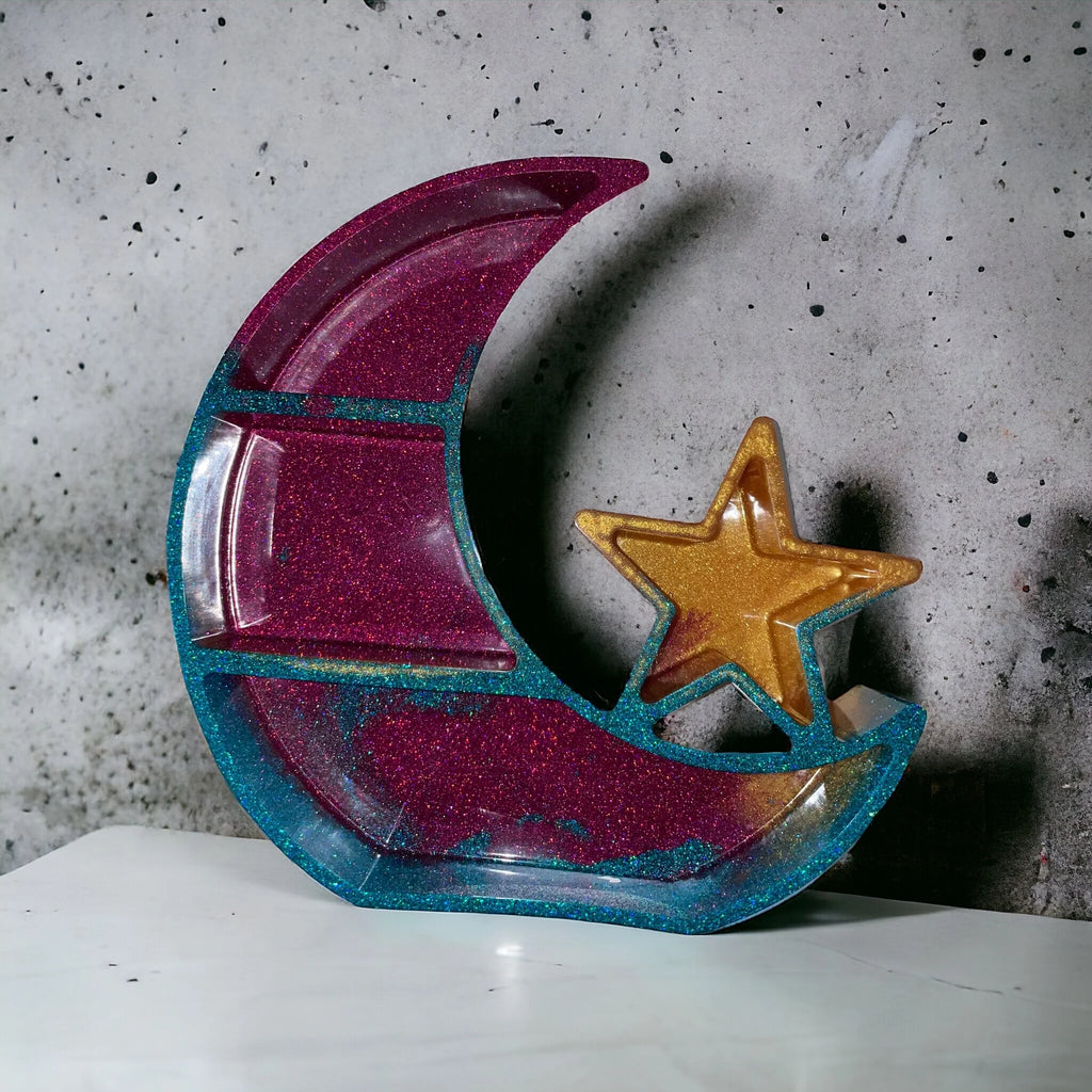 Crescent Moon Shelf- Crystal Display Shelf