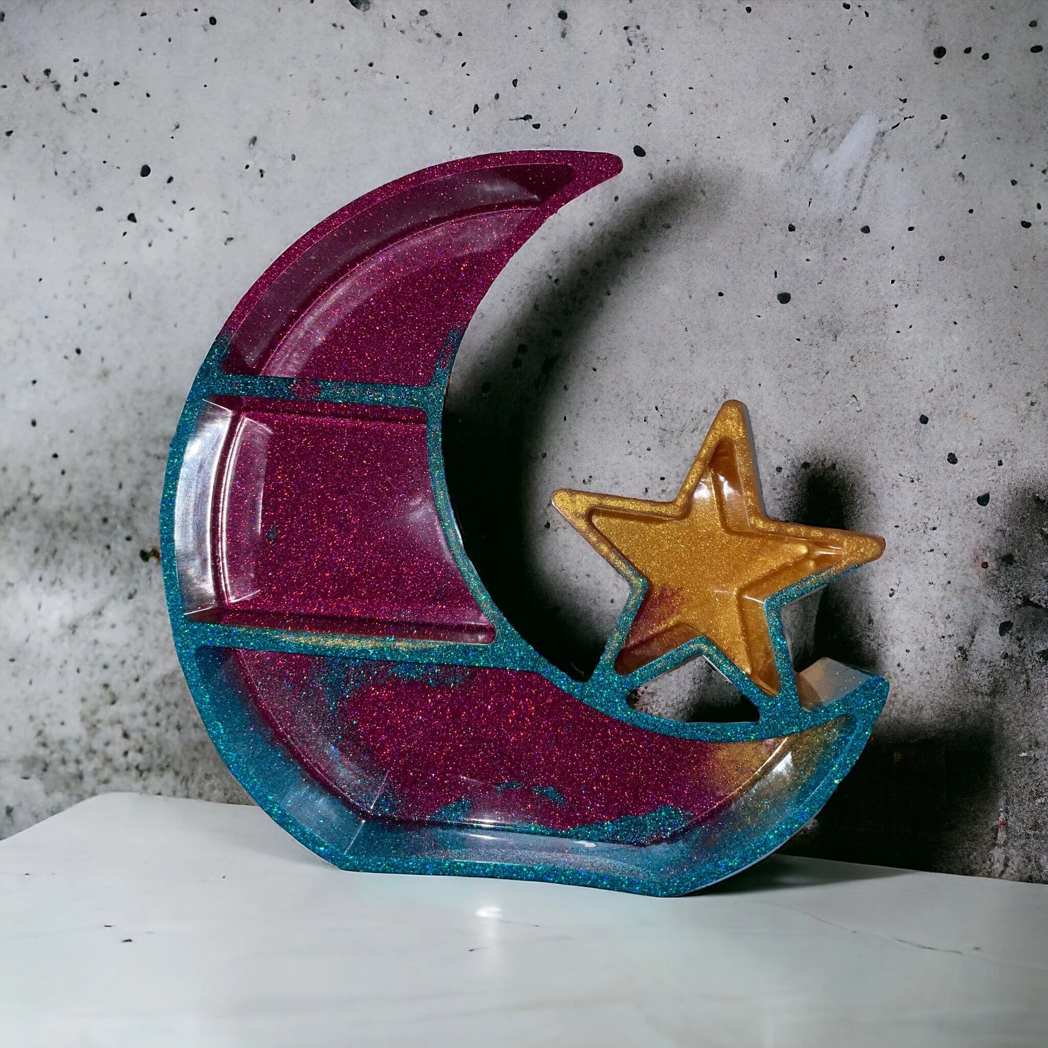 Crescent Moon Shelf- Crystal Display Shelf
