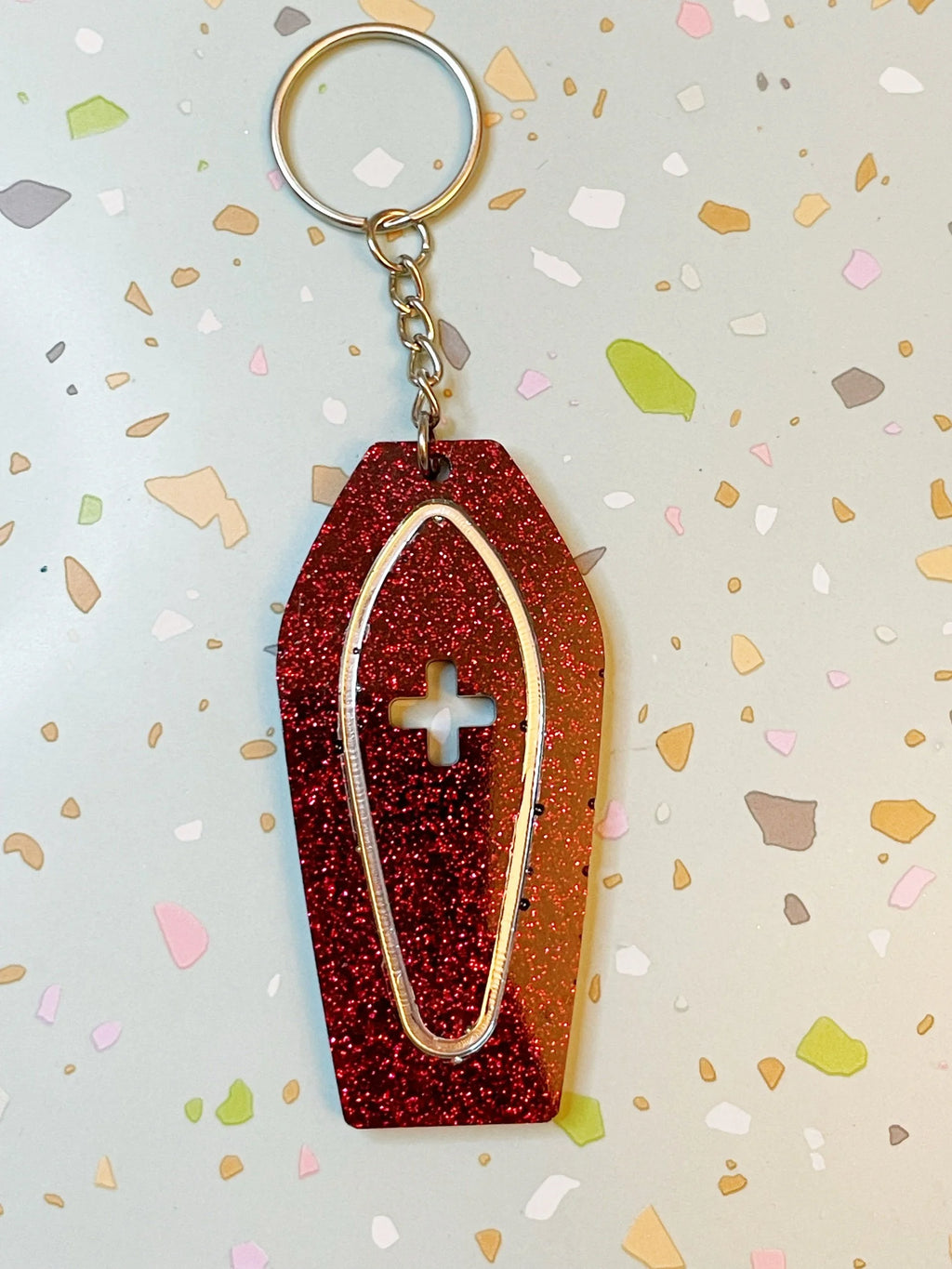 Gothic Coffin Keychain