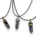 Rainbow Fluorite Crystal Pendant Necklace