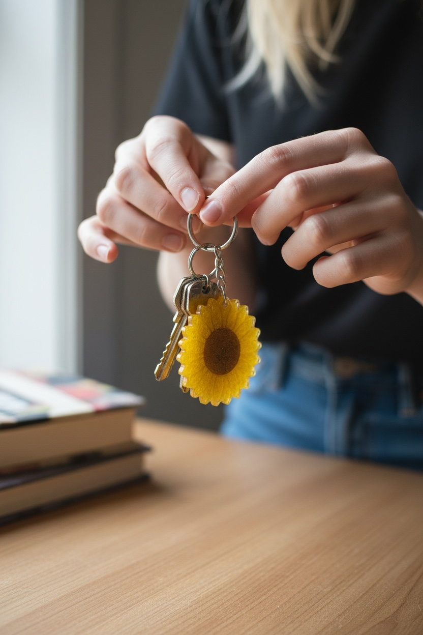Sunflower Keychain