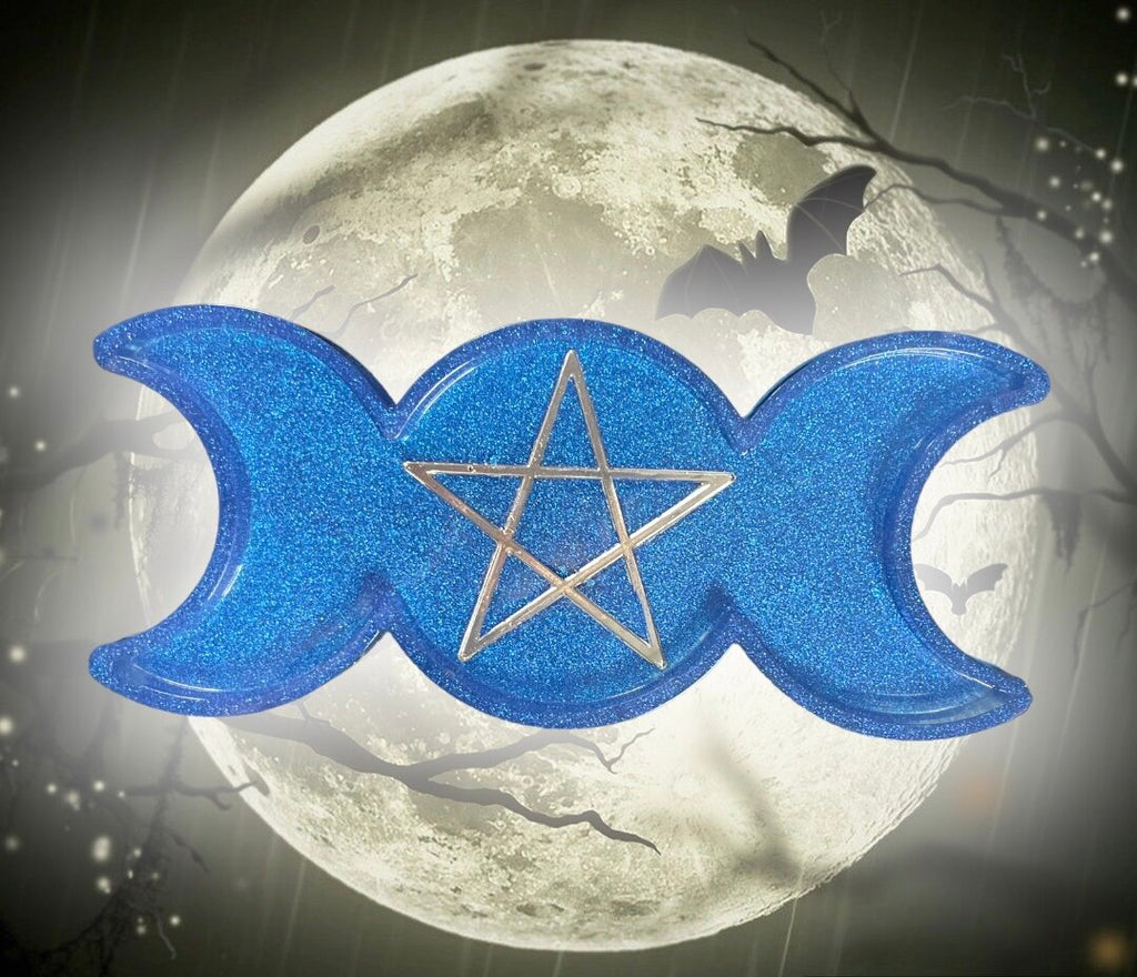 Triple Moon Goddess Symbol Decorative