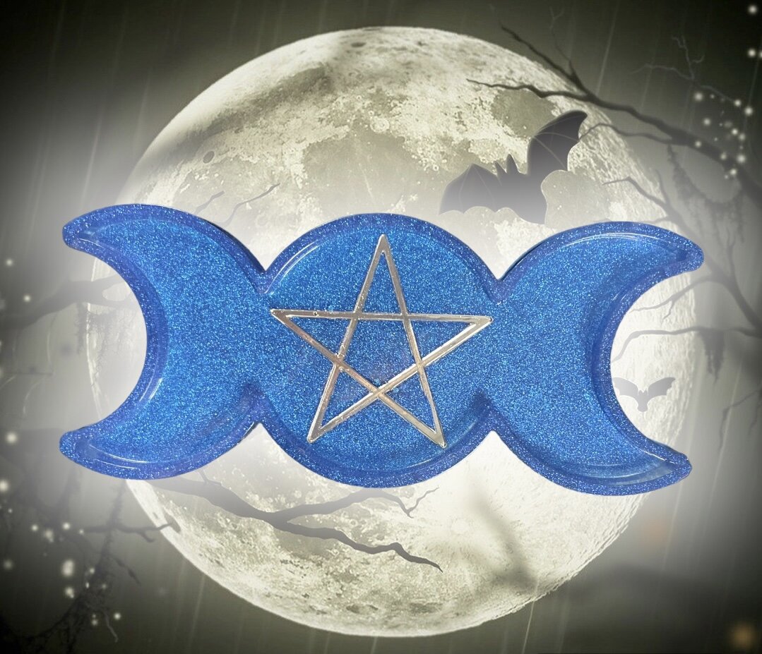 Triple Moon Goddess Symbol Decorative