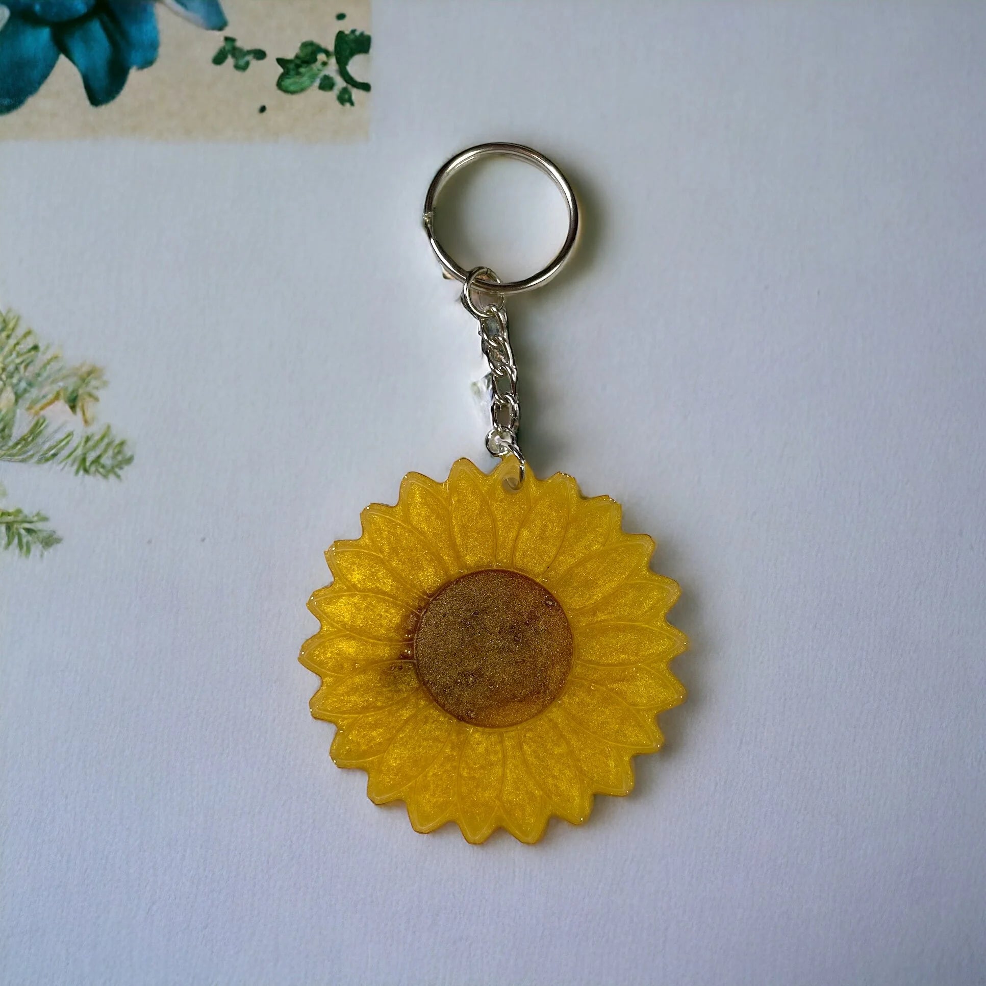 Sunflower Keychain