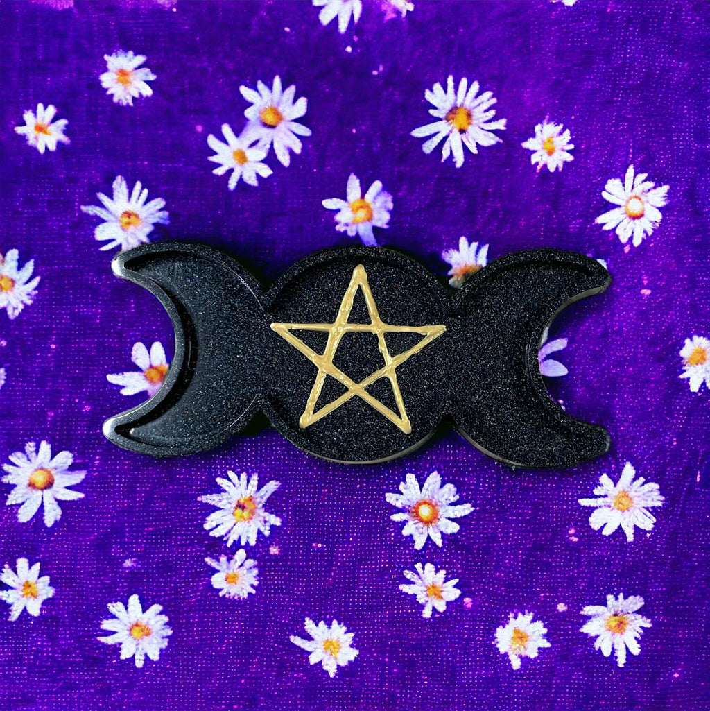 Triple Moon Goddess Symbol Decorative