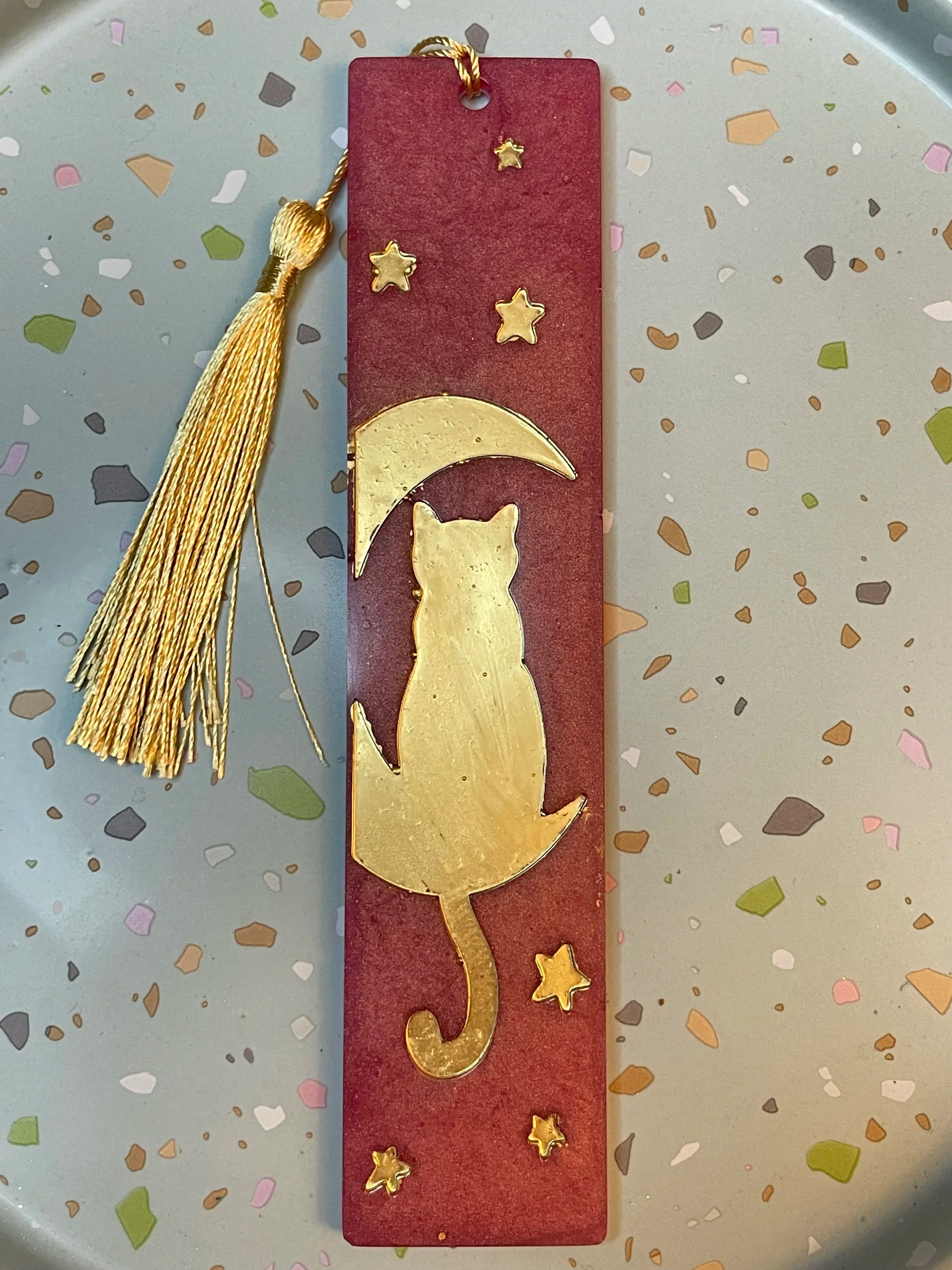 Cat on Moon Book Marks