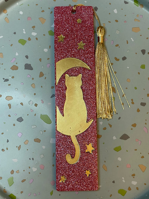 Cat on Moon Book Marks