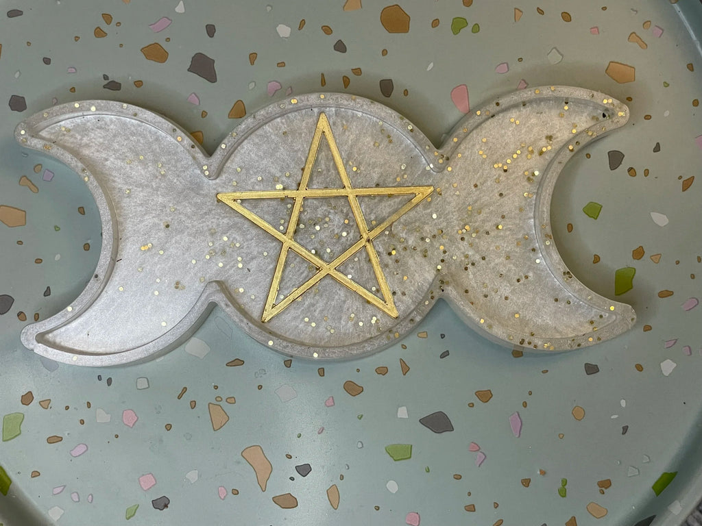 Triple Moon Goddess Symbol Decorative