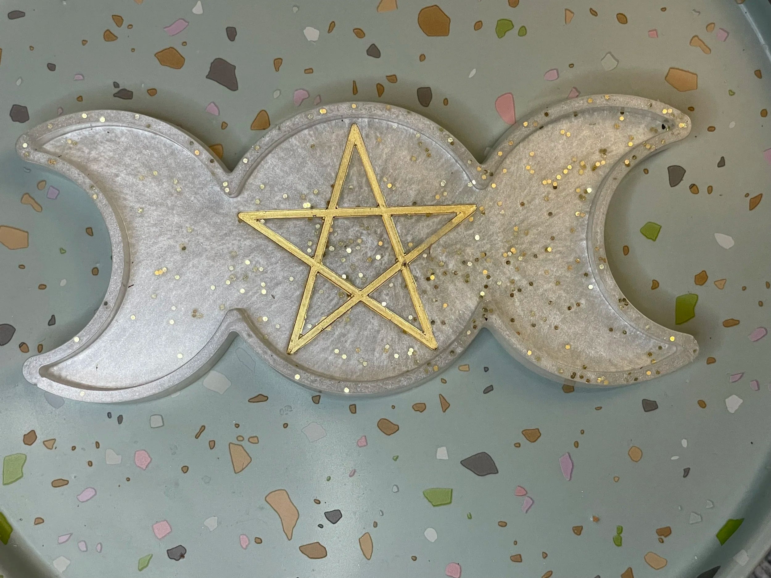 Triple Moon Goddess Symbol Decorative