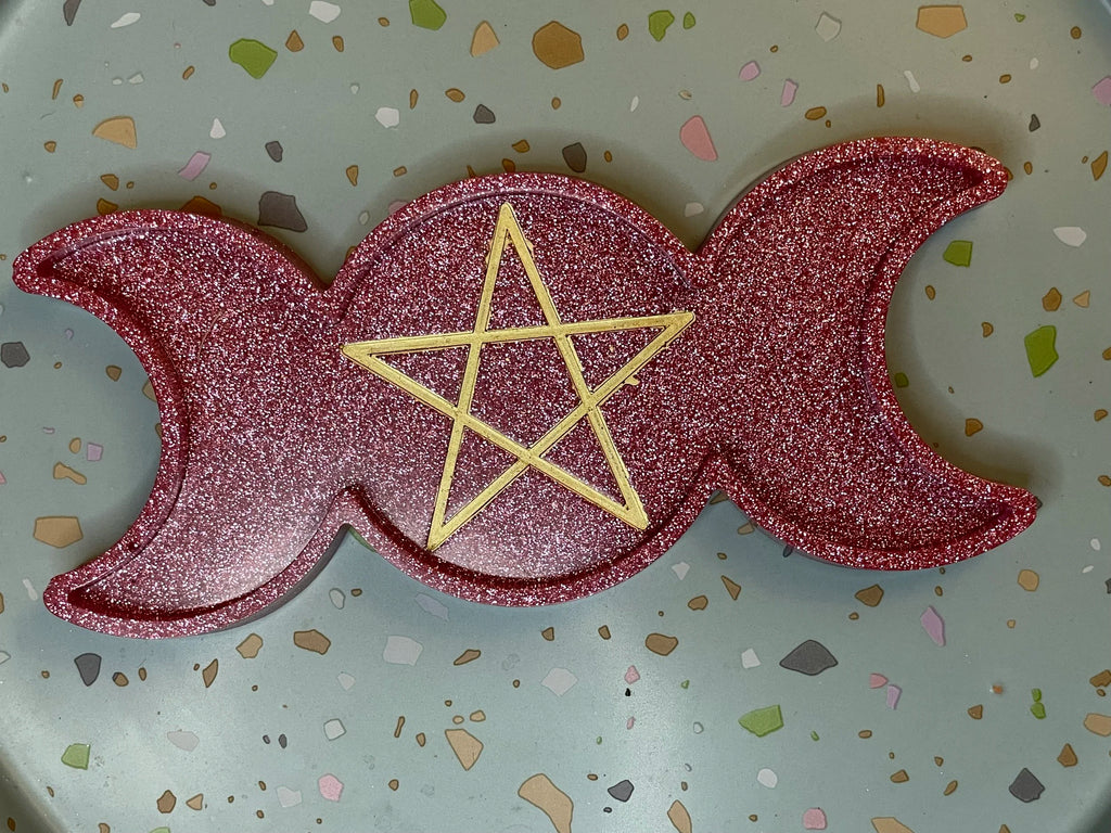 Triple Moon Goddess Symbol Decorative