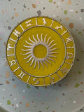 Astrology Zodiac Symbol Jewelry Dish with Sun Lid