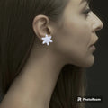 Snow Flake Stud Earrings