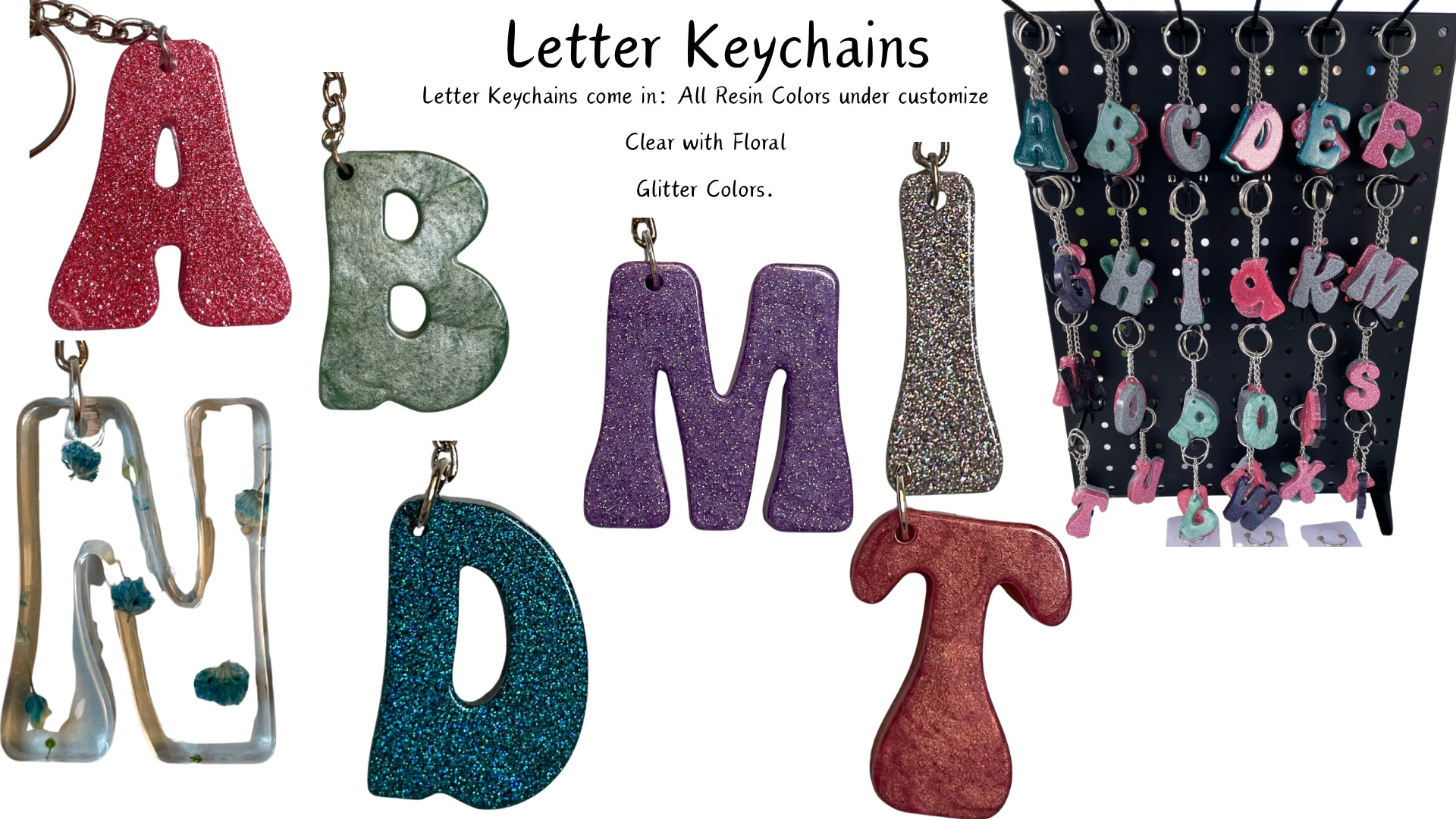 Purple Initial Keychain