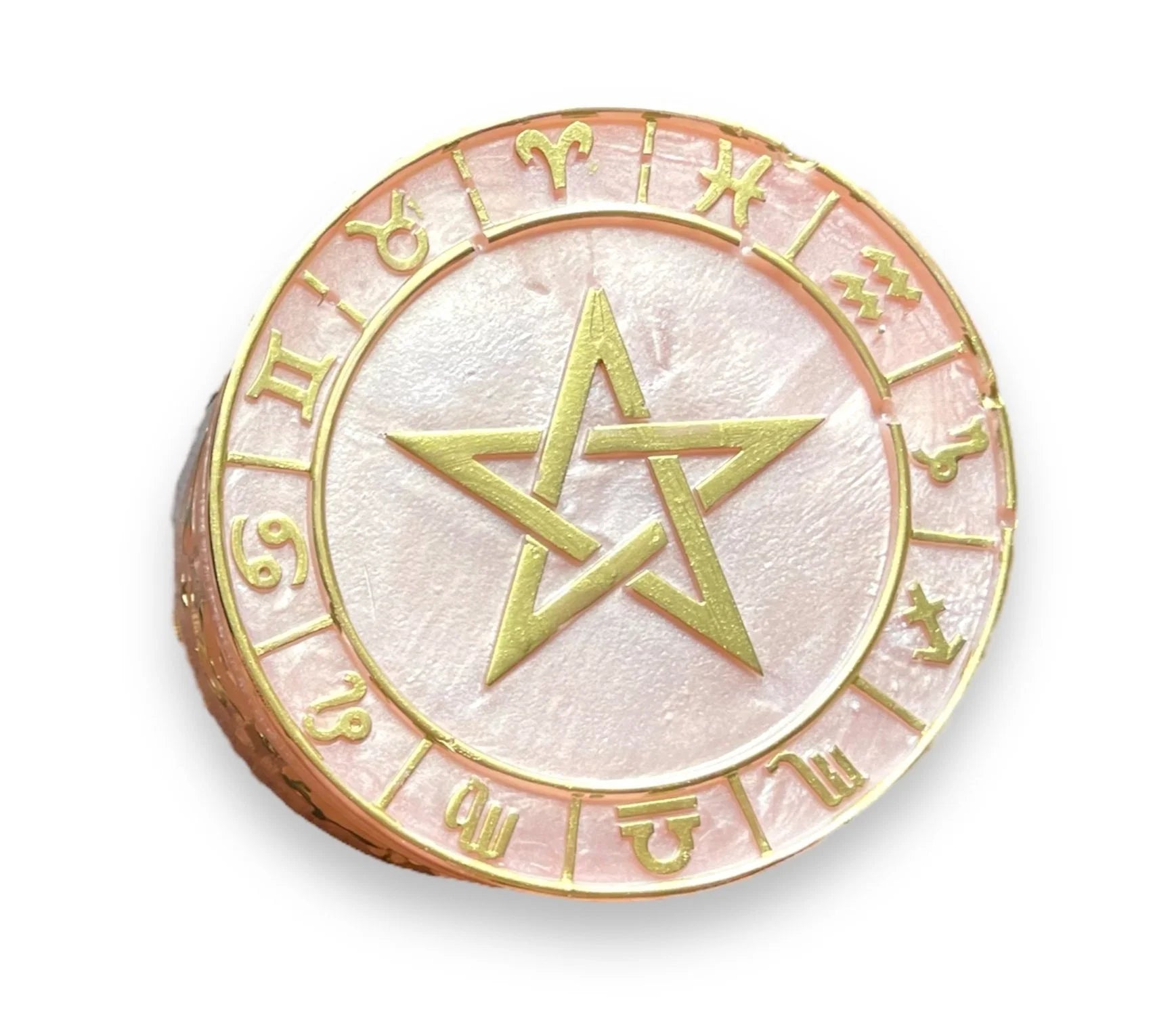 Astrology Jewelry Dish with Pentacle Lid