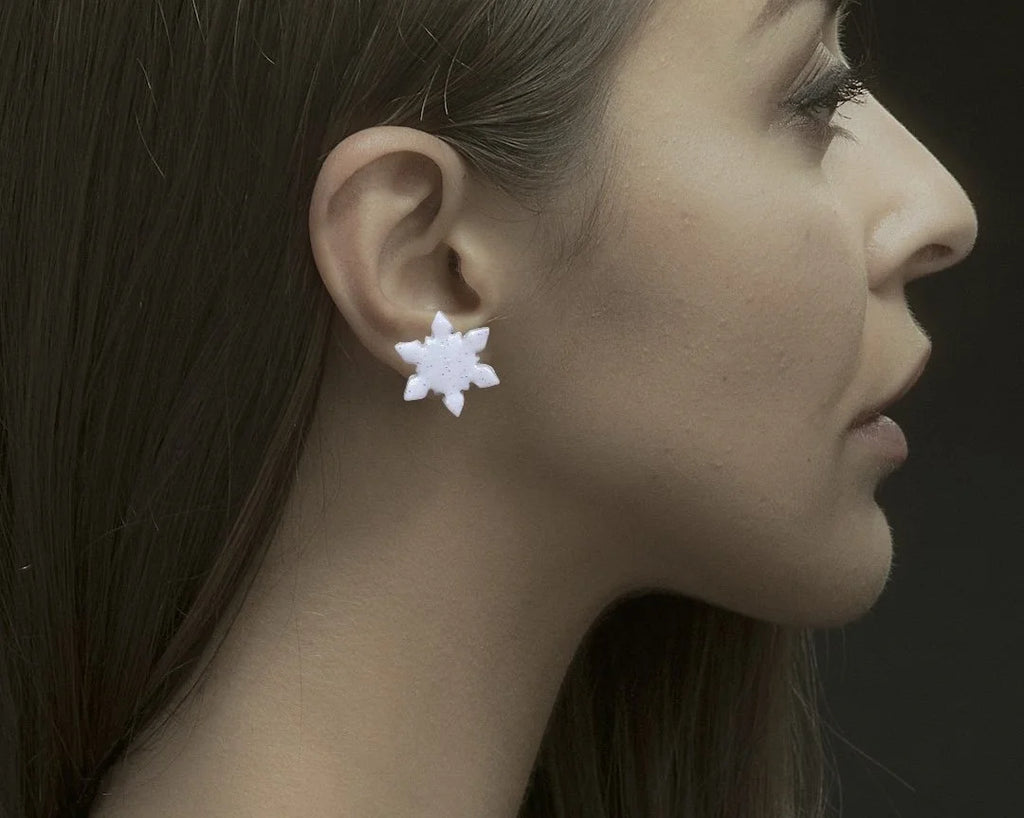 Snow Flake Stud Earrings